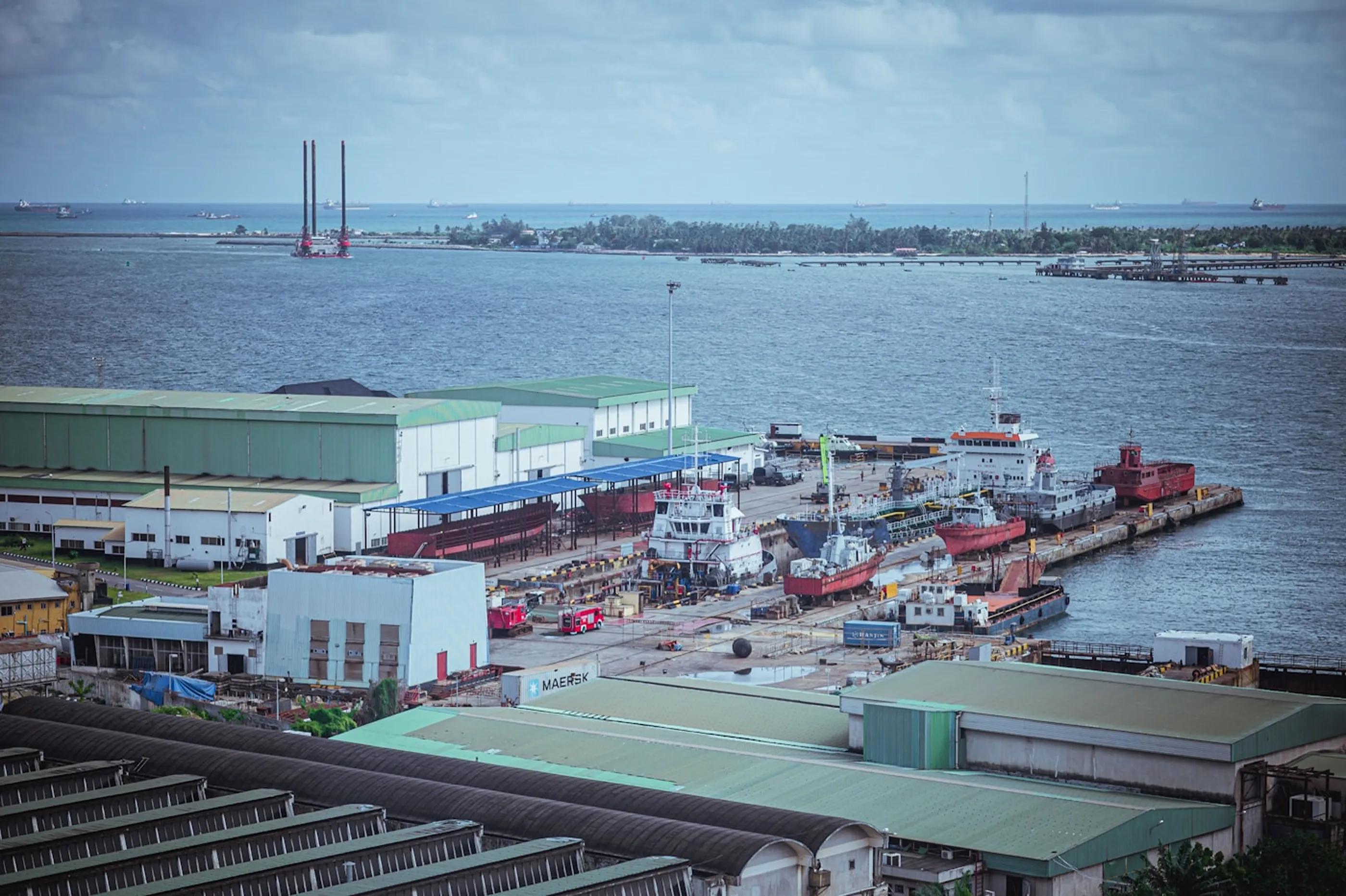 Engineer on offshore platform